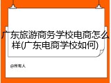 广东旅游商务学校电商怎么样(广东电商学校如何)