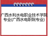 广西水利水电职业技术学院专业(广西水电职院专业)