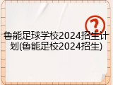 鲁能足球学校2024招生计划(鲁能足校2024招生)