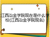 江西冶金学院现在是什么学校(江西冶金学院现名)