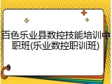 百色乐业县数控技能培训中职班(乐业数控职训班)