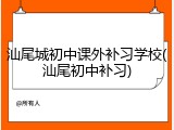 汕尾城初中课外补习学校(汕尾初中补习)