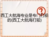 西工大航海专业是专门打船的(西工大航海打船)
