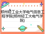 郑州轻工业大学电气信息工程学院(郑州轻工大电气学院)