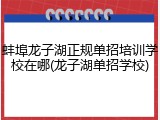 蚌埠龙子湖正规单招培训学校在哪(龙子湖单招学校)