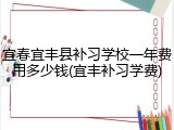 宜春宜丰县补习学校一年费用多少钱(宜丰补习学费)