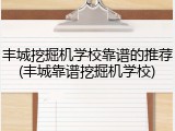 丰城挖掘机学校靠谱的推荐(丰城靠谱挖掘机学校)