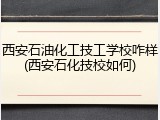 西安石油化工技工学校咋样(西安石化技校如何)