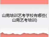 山南培训艺考学校有哪些(山南艺考培训)