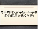 南昌西山文武学校一年学费多少(南昌文武校学费)