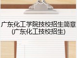 广东化工学院技校招生简章(广东化工技校招生)