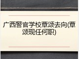 广西警官学校覃颂去向(覃颂现任何职)