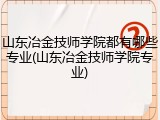 山东冶金技师学院都有哪些专业(山东冶金技师学院专业)