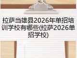 拉萨当雄县2026年单招培训学校有哪些(拉萨2026单招学校)
