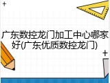 广东数控龙门加工中心哪家好(广东优质数控龙门)