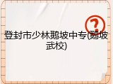 登封市少林鹅坡中专(鹅坡武校)