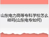 山东电力高等专科学校怎么样吗(山东电专如何)