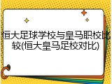 恒大足球学校与皇马职校比较(恒大皇马足校对比)