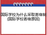 国际学校为什么采取寄宿制(国际学校寄宿原因)