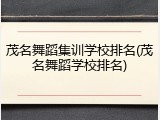 茂名舞蹈集训学校排名(茂名舞蹈学校排名)