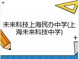 未来科技上海民办中学(上海未来科技中学)