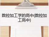 数控加工学的高中(数控加工高中)