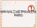 材料与化工b区学校(化工材料B校)