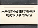 电子商务培训班学费贵吗(电商培训费用高吗)