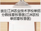 崇左江洲农业技术学校单招分数线畜牧兽医(江洲农校单招畜牧兽医)