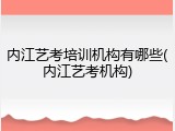 内江艺考培训机构有哪些(内江艺考机构)