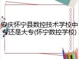 安庆怀宁县数控技术学校中专还是大专(怀宁数控学校)