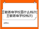 王敏寄宿学校算什么档次(王敏寄宿学校档次)