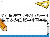 葫芦岛绥中县补习学校一年费用多少钱(绥中补习学费)
