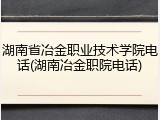 湖南省冶金职业技术学院电话(湖南冶金职院电话)