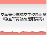 空军青少年航空学校是职高吗(空军青航校是职高吗)