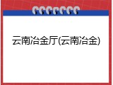 云南冶金厅(云南冶金)
