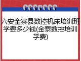 六安金寨县数控机床培训班学费多少钱(金寨数控培训学费)
