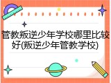 管教叛逆少年学校哪里比较好(叛逆少年管教学校)
