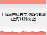上海城市科技学校简介地址(上海城科校址)