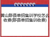 黄山黟县单招集训学校怎么收费(黟县单招集训收费)
