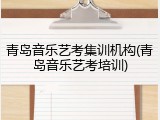 青岛音乐艺考集训机构(青岛音乐艺考培训)