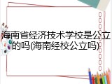 海南省经济技术学校是公立的吗(海南经校公立吗)