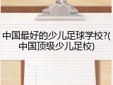 中国最好的少儿足球学校?(中国顶级少儿足校)