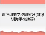 盘锦训狗学校哪家好(盘锦训狗学校推荐)