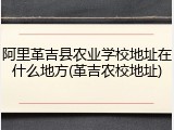 阿里革吉县农业学校地址在什么地方(革吉农校地址)