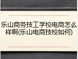 乐山商务技工学校电商怎么样啊(乐山电商技校如何)
