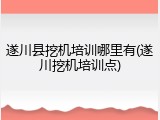 遂川县挖机培训哪里有(遂川挖机培训点)