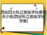 西安四大私立贵族学校费用多少钱(西安私立贵族学校学费)