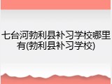 七台河勃利县补习学校哪里有(勃利县补习学校)