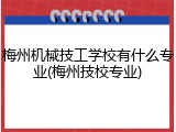 梅州机械技工学校有什么专业(梅州技校专业)